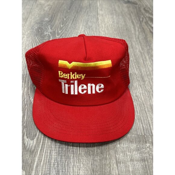Vintage Berkley Trilene Fishing Line Hat Cap Snapback Trucker USA D5 - Picture 1 of 3